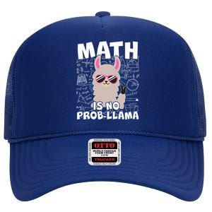 Math Is No Prob-llama High Crown Mesh Back Trucker Hat