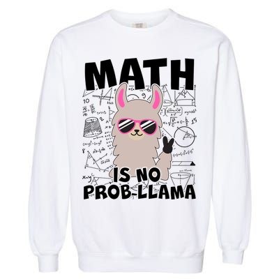 Math Is No Prob-llama Garment-Dyed Sweatshirt
