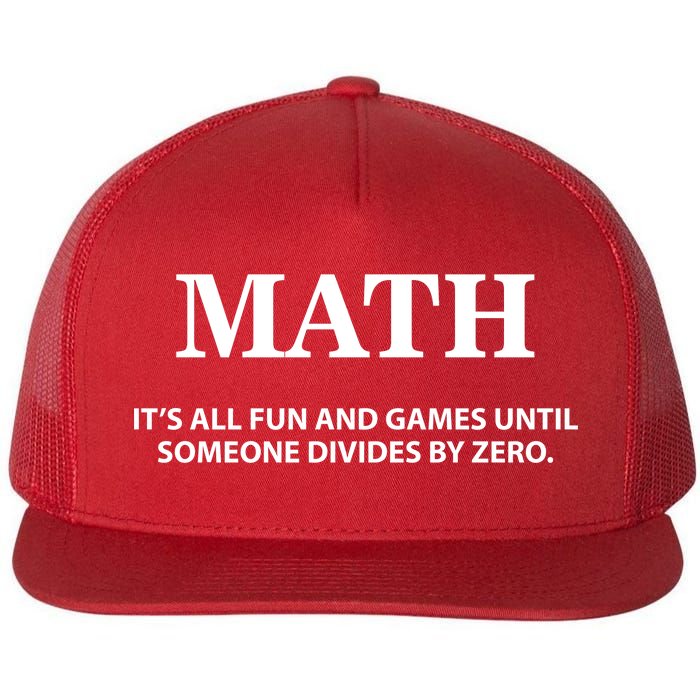 Math It's All Fun And Games Flat Bill Trucker Hat