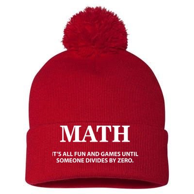 Math It's All Fun And Games Pom Pom 12in Knit Beanie