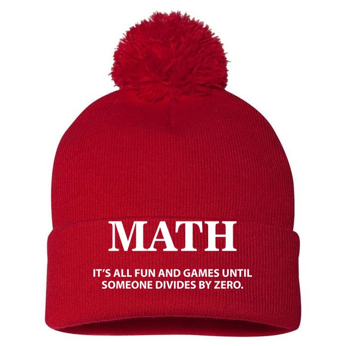 Math It's All Fun And Games Pom Pom 12in Knit Beanie