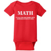 Math It's All Fun And Games Baby Bodysuit