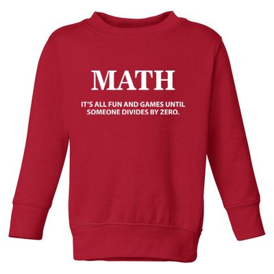 Math It's All Fun And Games Toddler Sweatshirt