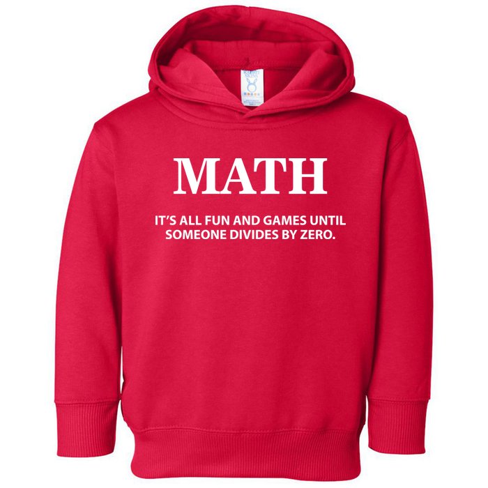 Math It's All Fun And Games Toddler Hoodie