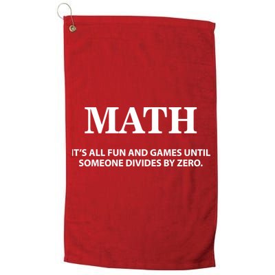 Math It's All Fun And Games Golf Towel