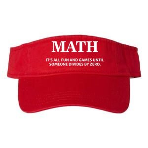 Math It's All Fun And Games Valucap Bio-Washed Visor