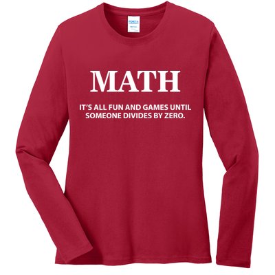 Math It's All Fun And Games Ladies Long Sleeve Shirt
