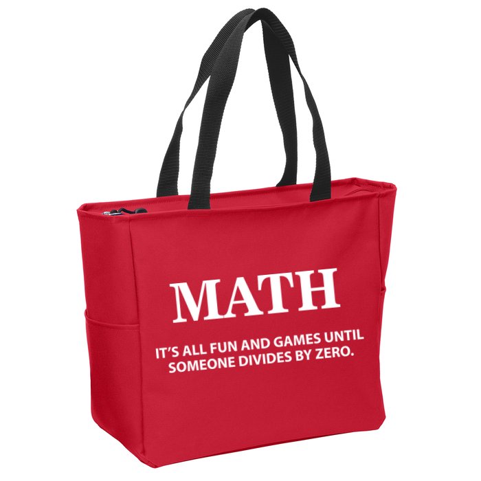 Math It's All Fun And Games Zip Tote Bag