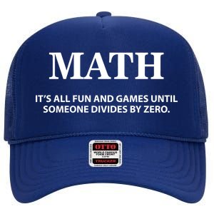 Math It's All Fun And Games High Crown Mesh Back Trucker Hat