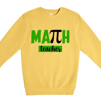 Math Teacher Pi Logo Premium Crewneck Sweatshirt