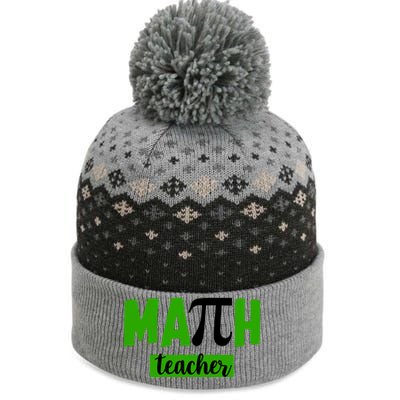 Math Teacher Pi Logo The Baniff Cuffed Pom Beanie