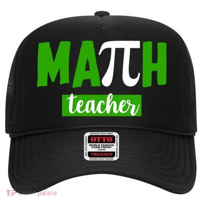 Math Teacher Pi Logo High Crown Mesh Back Trucker Hat