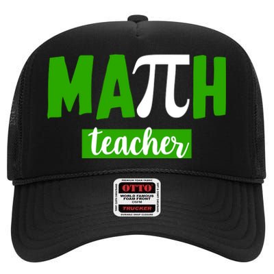 Math Teacher Pi Logo High Crown Mesh Back Trucker Hat