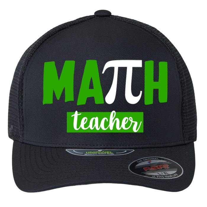 Math Teacher Pi Logo Flexfit Unipanel Trucker Cap