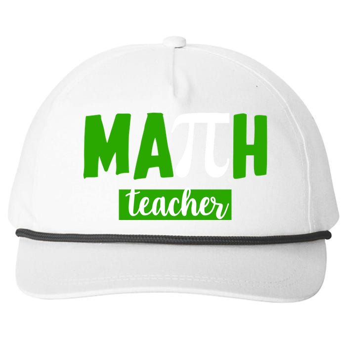 Math Teacher Pi Logo Snapback Five-Panel Rope Hat