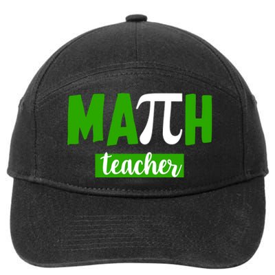 Math Teacher Pi Logo 7-Panel Snapback Hat