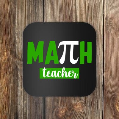 Math Teacher Pi Logo Coaster