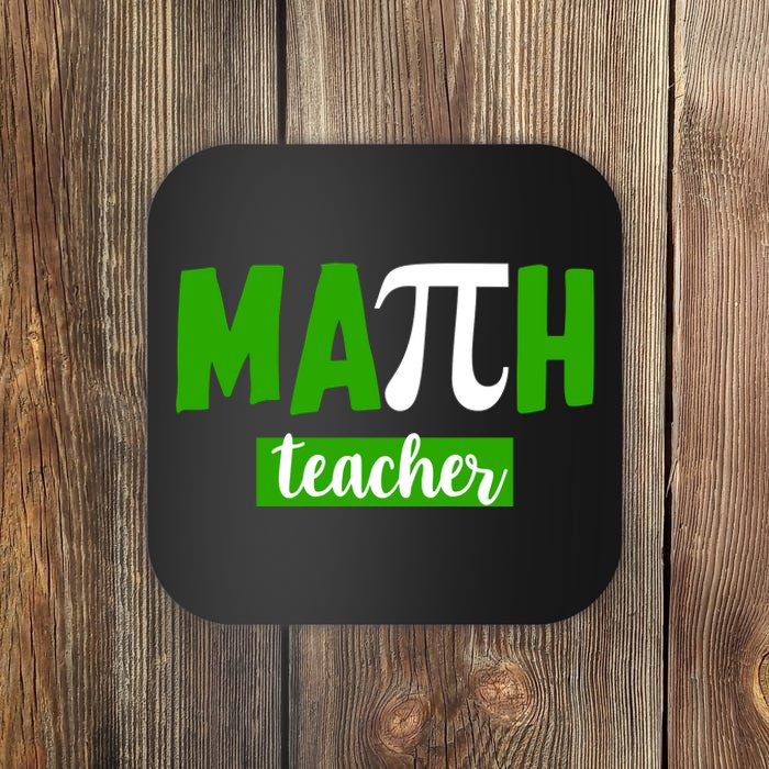 Math Teacher Pi Logo Coaster