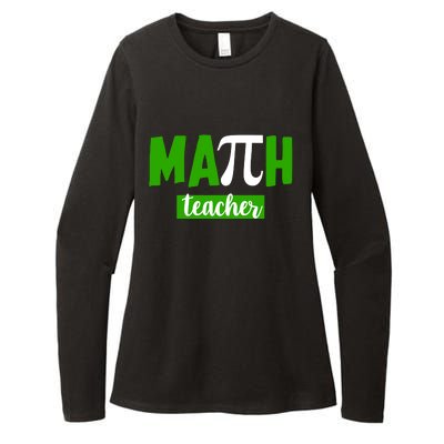 Math Teacher Pi Logo Womens CVC Long Sleeve Shirt