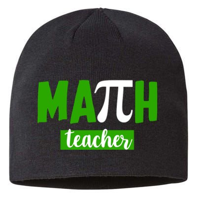 Math Teacher Pi Logo Sustainable Beanie