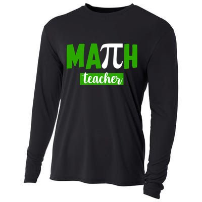 Math Teacher Pi Logo Cooling Performance Long Sleeve Crew