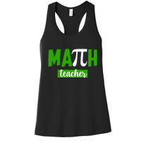 Math Teacher Pi Logo Women's Racerback Tank