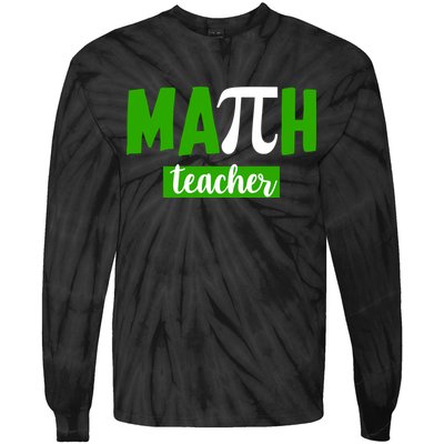 Math Teacher Pi Logo Tie-Dye Long Sleeve Shirt