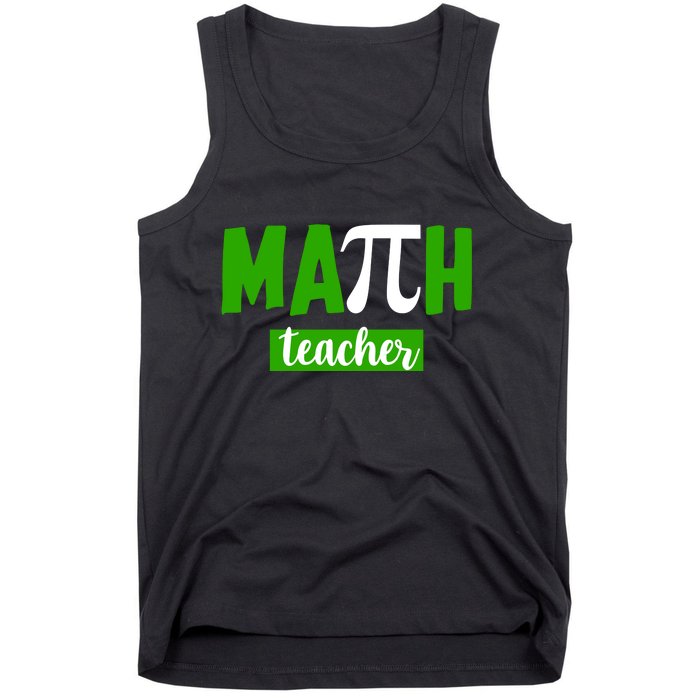 Math Teacher Pi Logo Tank Top