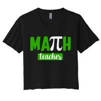 Math Teacher Pi Logo Women's Crop Top Tee