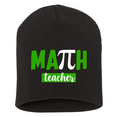 Math Teacher Pi Logo Short Acrylic Beanie