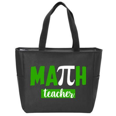 Math Teacher Pi Logo Zip Tote Bag