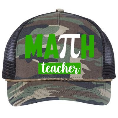 Math Teacher Pi Logo Retro Rope Trucker Hat Cap