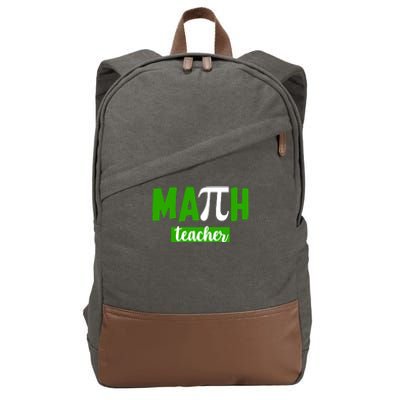 Math Teacher Pi Logo Cotton Canvas Backpack