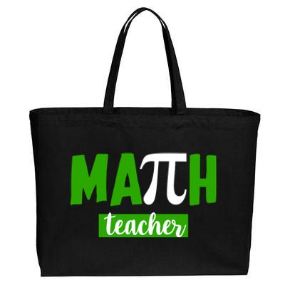 Math Teacher Pi Logo Cotton Canvas Jumbo Tote