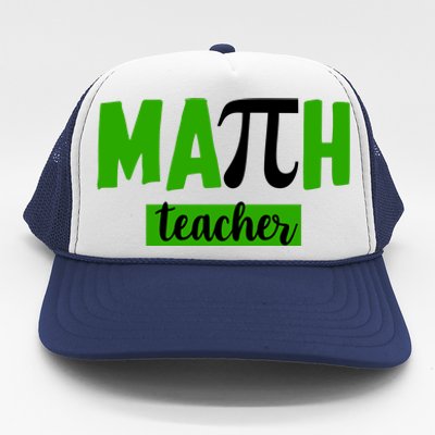 Math Teacher Pi Logo Trucker Hat