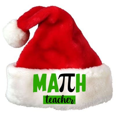 Math Teacher Pi Logo Premium Christmas Santa Hat