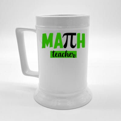 Math Teacher Pi Logo Beer Stein