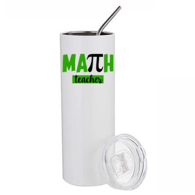 Math Teacher Pi Logo Stainless Steel Tumbler