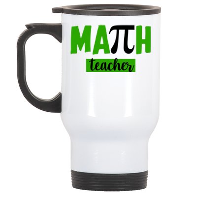 Math Teacher Pi Logo Stainless Steel Travel Mug