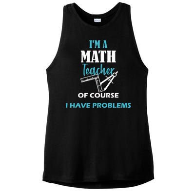 Math Teacher Problems Ladies PosiCharge Tri-Blend Wicking Tank