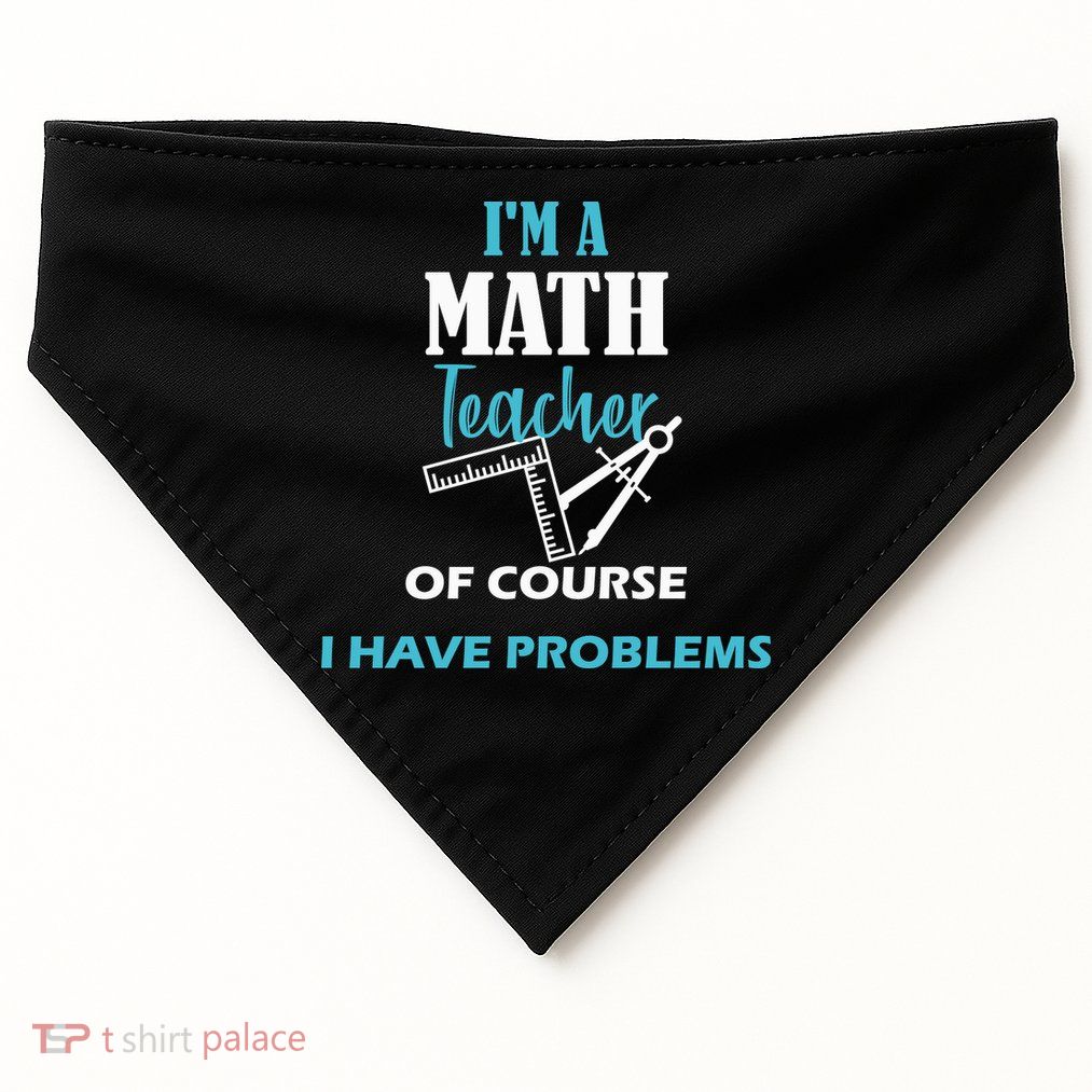 Math Teacher Problems USA-Made Doggie Bandana
