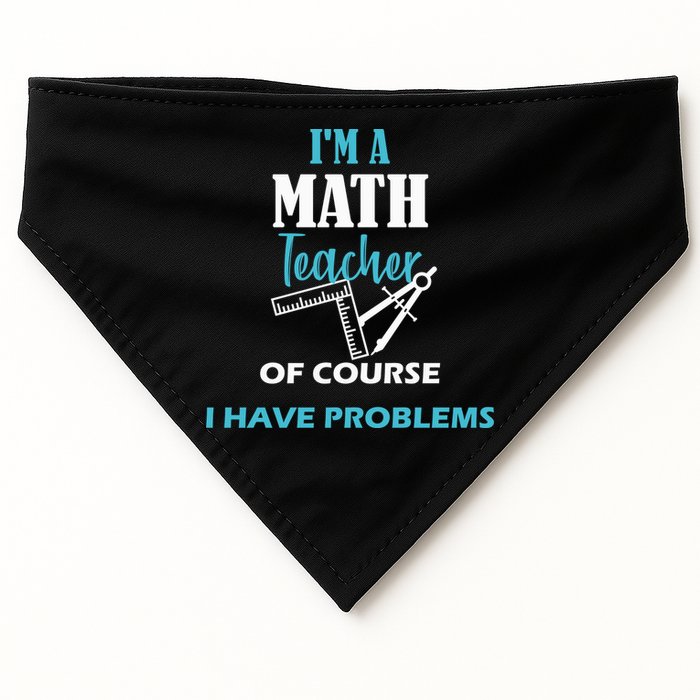 Math Teacher Problems USA-Made Doggie Bandana
