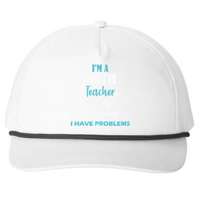 Math Teacher Problems Snapback Five-Panel Rope Hat