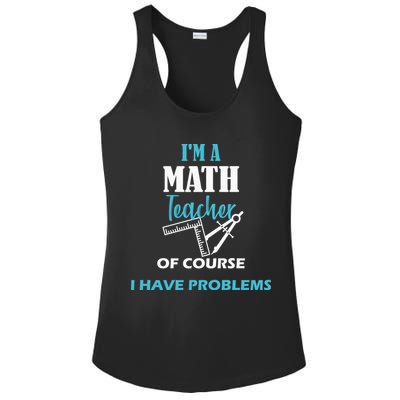 Math Teacher Problems Ladies PosiCharge Competitor Racerback Tank