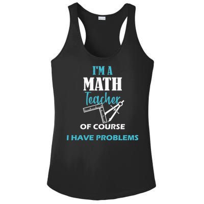 Math Teacher Problems Ladies PosiCharge Competitor Racerback Tank