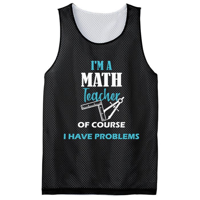 Math Teacher Problems Mesh Reversible Basketball Jersey Tank