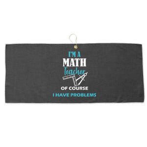 Math Teacher Problems Large Microfiber Waffle Golf Towel