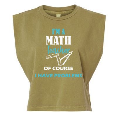 Math Teacher Problems Garment-Dyed Women's Muscle Tee
