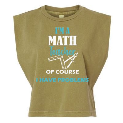 Math Teacher Problems Garment-Dyed Women's Muscle Tee