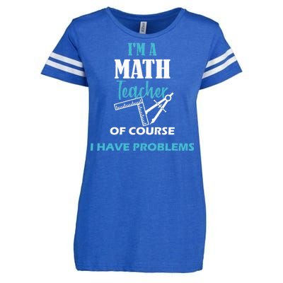 Math Teacher Problems Enza Ladies Jersey Football T-Shirt